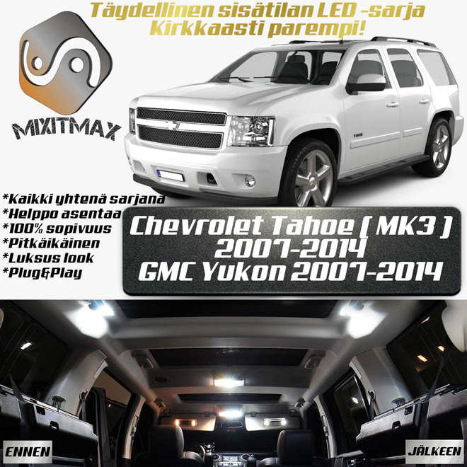Chevrolet Tahoe (MK3) Sisätilan LED-sarja 15-osa