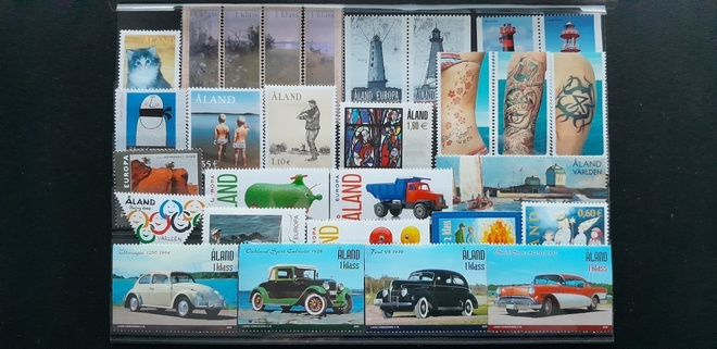 ÅLAND / AHVENANMAA postimerkkejä EURO **/* 29 kpl