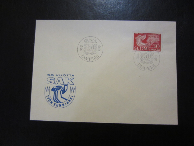 FDC 1957 SAK 50 vuotta