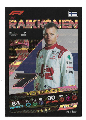 2021 Topps Turbo Attax F1 #219 Kimi Räikkönen