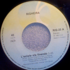 RIGHEIRA  ::  L'ESTATE STA FINENDO  ::  VINYYLI  7"    1985 - pikkukuva 3