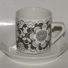 Arabia GARDENIA kahvikuppi + aluslautanen, 1 pari - pikkukuva 1