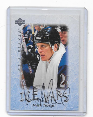 95-96 Be A Player Ice Wars Autographs # Mark Tinordi nimmari