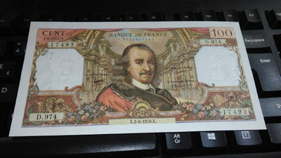 France Ranska 100 Francs 1976 P149 VF+