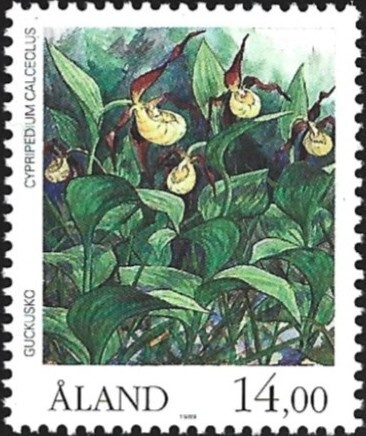 Äland 1989 Kämmekkäkasveja Tikankontti 14,00 ** LaPe 035