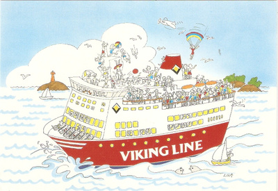 VIKING LINE : Naapurimaahan matkataan . käyttämätön kortti