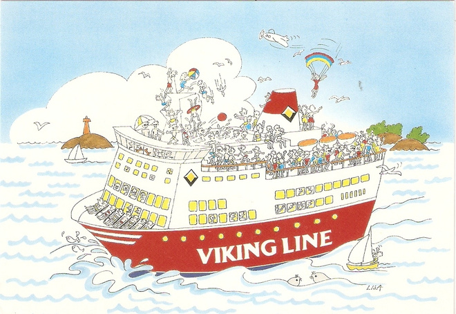 VIKING LINE : Naapurimaahan matkataan . käyttämätön kortti