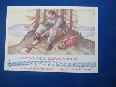 Satakunnan sananparsia. Eeli Jaatinen. Postikortti