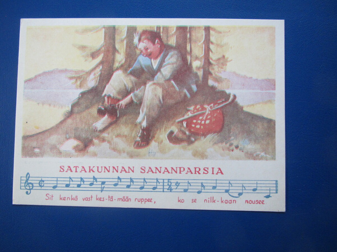 Satakunnan sananparsia. Eeli Jaatinen. Postikortti