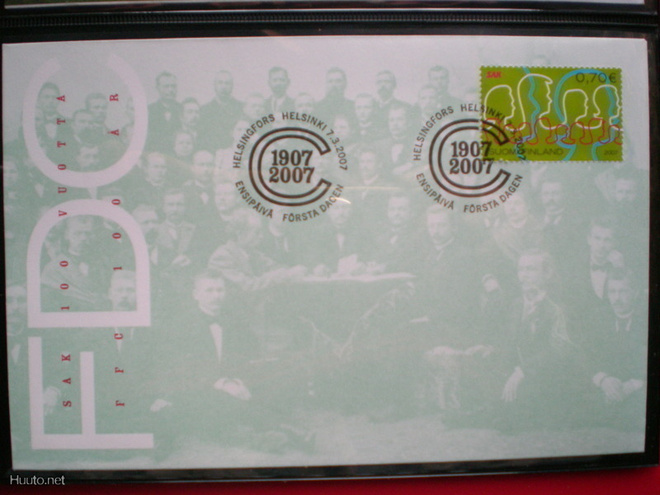 FDC SAK 100 vuotta 0,70 € 7.3.2007 - LaPe 1826