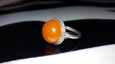 Vintage, Meripihka, sormus, Amber, Itämeren meripihka, 