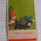 Wanha 11x7cm, Koiralla paketti suussa,nyrkkiposti - pikkukuva 1