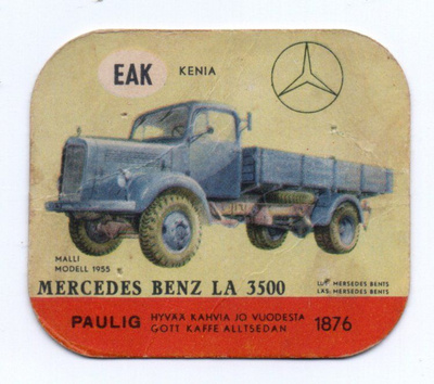 Kahvilappu Paulig MERCEDES BENZ LA 3500