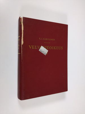 Y. J. Hakulinen : Velvoiteoikeus 1, Yleiset opit