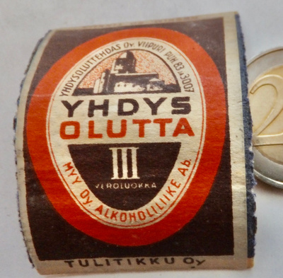 VANHA Tulitikku Etiketti Askin Kansi Yhdysolut Viipuri 1930-