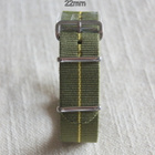Nato 22mm Marine Nationale vihreä keltaisella raidalla - pikkukuva 3