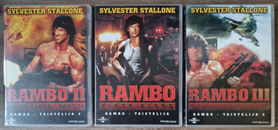RAMBO 1, 2 ja 3 - Dvdeet [original suomi dvd:eet]