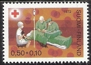 1972 Punainen Risti 0,50 + 0,10 mk ** LaPe 708