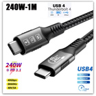 USB-C Thunderbolt 4 kaapeli 40Gbps 240W 8K / 1m #32144 - pikkukuva 2