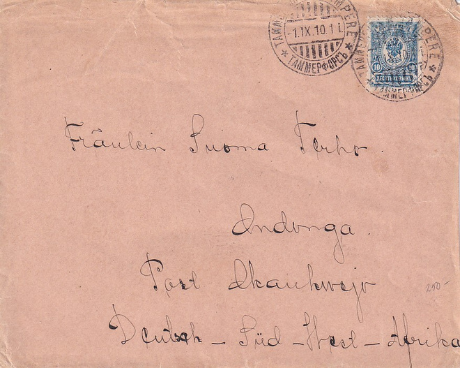 SAKSAN ITÄ-AFRIKKAAN TAMPEREELTA 1910
