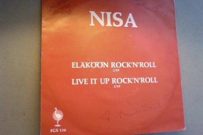 NISA SORAYA :: ELÄKÖÖN  ROCK'N'ROLL : VINYYLI  7"  SIGN.1987