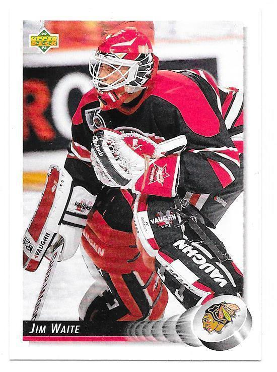 1992-93 Upper Deck #67 Jim Waite Chicago Blackhawks MV