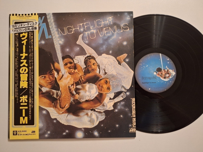 Boney M. Nightflight To Venus Japanilainen LP OBI GF