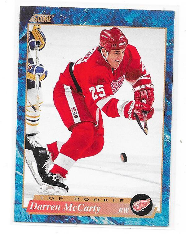 1993-94 Score #631 Darren McCarthy Detroit Red Wings RC