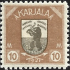 1922 Karjala 10 mk ruskea/harmaa ** LaPe K 12 A - pikkukuva 1