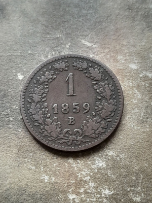 Itävalta 1 kreuzer 1859 B