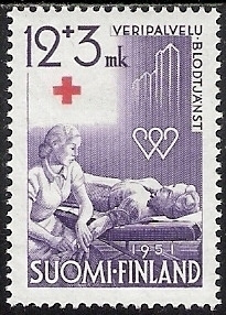 1950 Punainen Risti 12 + 3 mk **  LaPe 393