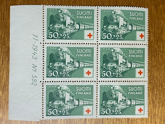 PR 1944 0,50MK+25PEN NUMERO KUUSILO**
