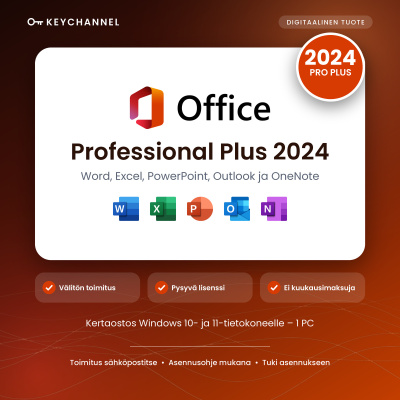 Office 2024 Professional Plus tuoteavain ja latauslinkki