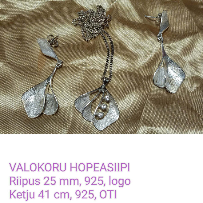 VAKOKORUN HOPEASIIPI -korusetti, hopeinen