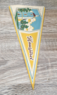 Hausjärvi vintage iso matkailuviiri 1960-luvulta