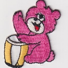 Nalle ja rumpu - kangasmerkki - pikkukuva 1