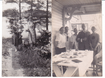 2 VANHAA Valokuvaa Tyynelä 1925-1930 Postikorttikoko