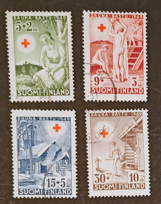 1949 Punainen Risti - leimattu sarja