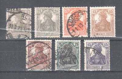 Saksa germania sarjaa 1916 uudet värit.
