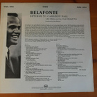 Harry Belafonte:Belafonte Returns to Carnegie Hall LP - pikkukuva 2