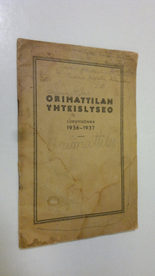 Orimattilan yhteislyseo lukuvuonna 1936-1937