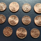 5 kpl 2 cent 2004 + 6 kpl 1 cent 2005 kiertämättömät uudet - pikkukuva 4