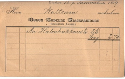 FIRMA JA -EHIÖK. OULU