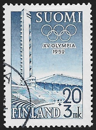 1951 XV Olympia  Stadion  20 + 3 mk leimattu LaPe 405