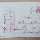 Lapsi tuo pärekontissa kuusenoksia, soikiopk, p. 1916 + sens - pikkukuva 2