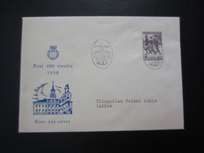 FDC 1958 Pori 400 vuotta