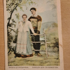 pariskunta kansanpuvuissa, kulkenut Wiipurissa 1905 - pikkukuva 1