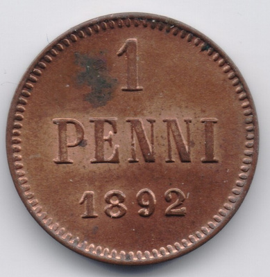 1892 1penni kl8