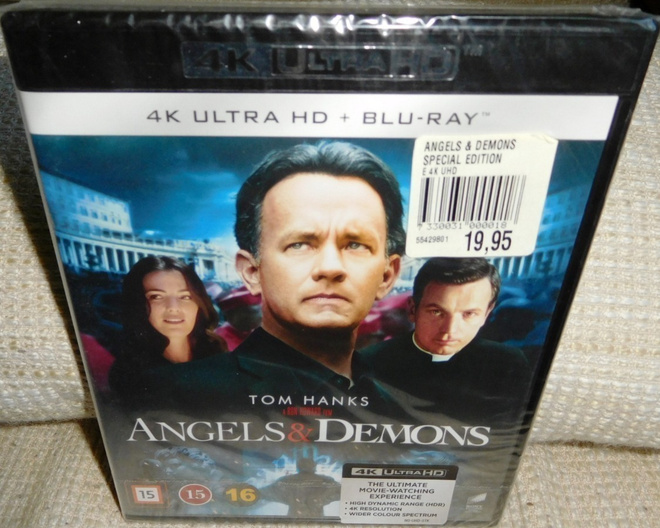 Enkelit Ja Demonit 4K (muoveissa) [4K UHD + Blu-ray]