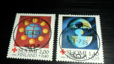 LAPE PUNAINEN RISTI LOISTO LEIMOILLA 1984-28-5